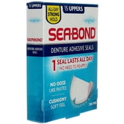 SEA-BOND Denture Adhesive Seals Uppers Original, 15 ea (Pack of 2)
