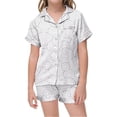 thumbnail image 1 of MIASHUI Pyjamas Peints à la Main pour Garçons et Filles, Ensemble de Pyjamas de Dessin Animé pour Enfants, Blanc, 2-3 Ans, 1 of 6