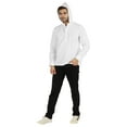 thumbnail image 2 of Inkmeso Solid Henley Hooded Short Kurta For MensLong Sleeve Cotton T-shirt Regular Fit Summer Wear, 2 of 7