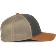 thumbnail image 3 of Outdoor Cap HPD-615M Premium Rugged Trucker Cap-Charcoal/Khaki/DUK, 3 of 8