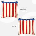 thumbnail image 3 of Susaid America Flags2 Print Velvet Throw Pillow Covers Home Art Deco Pillowcase Square Pillow Case Cushion Cover for Bed Sofa Living Room Car Indoor and Outdoor-18"x18", 3 of 8