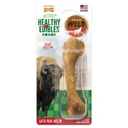 Nylabone Healthy Edibles WILD Natural Long Lasting Bison Flavor Dog Chew Treats Antler Large/Giant (1 Count)