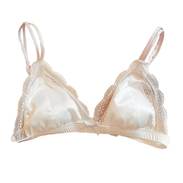 Brasier Mujer Sujetador de Copa Triangular de Encaje sin Aros de Acero para Mujer, Estilo Fino Extra Grande