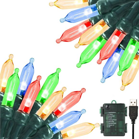 Guirnalda de luces navideñas, cómodas, 10 m, 100 LED, resistentes al agua