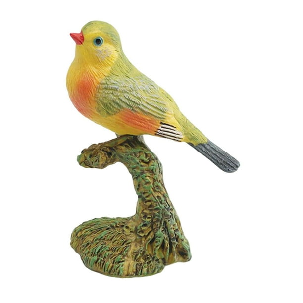 Figuras de pájaros en miniatura de PVC, animales de simulación, juguetes artísticos pintados a mano para casa de muñecas. Estilo A