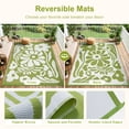 thumbnail image 5 of Moynesa 6'x9' Outdoor Rugs Waterproof, Plastic Straw RV Rugs for Outside, Large Portable RV Outdoor Rugs for Camping, Reversible Flower Picnic Mat for Camper Garden Tent, 5 of 10