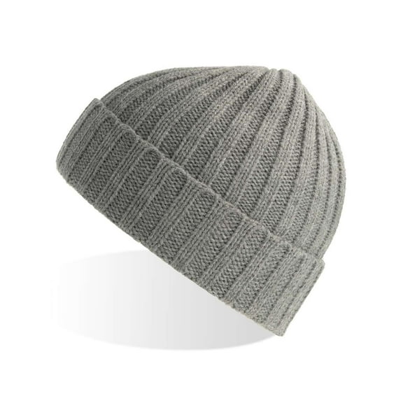Atlantis Headwear B58195090 Sustainable Cable Knit Cuffed Beanie, Light Grey Melange - One Size
