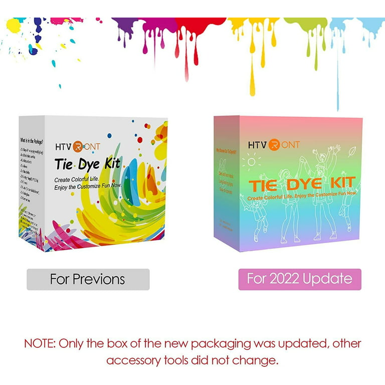 HTVRONT Tie Dye Kit - 32 Vibrant Colors Pre-Filled Bottles