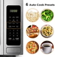 thumbnail image 3 of BLACK+DECKER EM036AB14 Horno digital de microondas con puerta giratoria con botón pulsador, cerradura de seguridad para niños, acero inoxidable, 1.4 pies cúbicos, 3 of 5