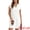 White, variant on Women's Half Zip Cap Sleeve V Neck Collared Tunic Dresses L Black
