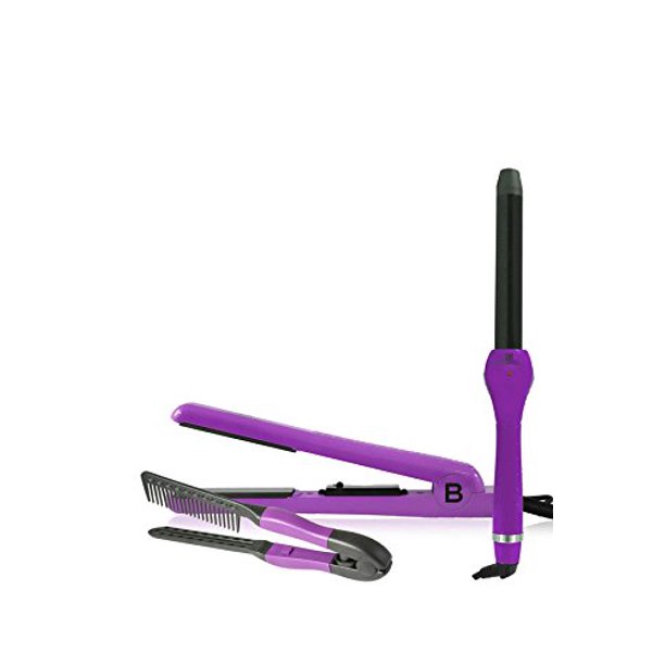 Brilliance New York Professional Salon Model 1 25 Ceramic 1 Curling Iron Duet Set With Easy Comb Walmart Com Walmart Com