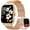 Gold, variant on Mingdaln Smart Watch fits for Android and Iphone, IP68 Waterproof, Suitable for Women Men 100+Sports Modes 1.85 inch Fitness Tracker, with Answer/Make Calls/Message Reminder, （Two watch straps）