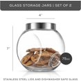 thumbnail image 3 of JoyJolt All-Sides Cookie Jar. Set of 2 Cookie Jars for Kitchen Counter with Lids, Candy Jar, Dog Treat Container, Laundry Detergent Container, Large Canisters, Half Gallon Glass Jar with Lid Airtight, 3 of 8