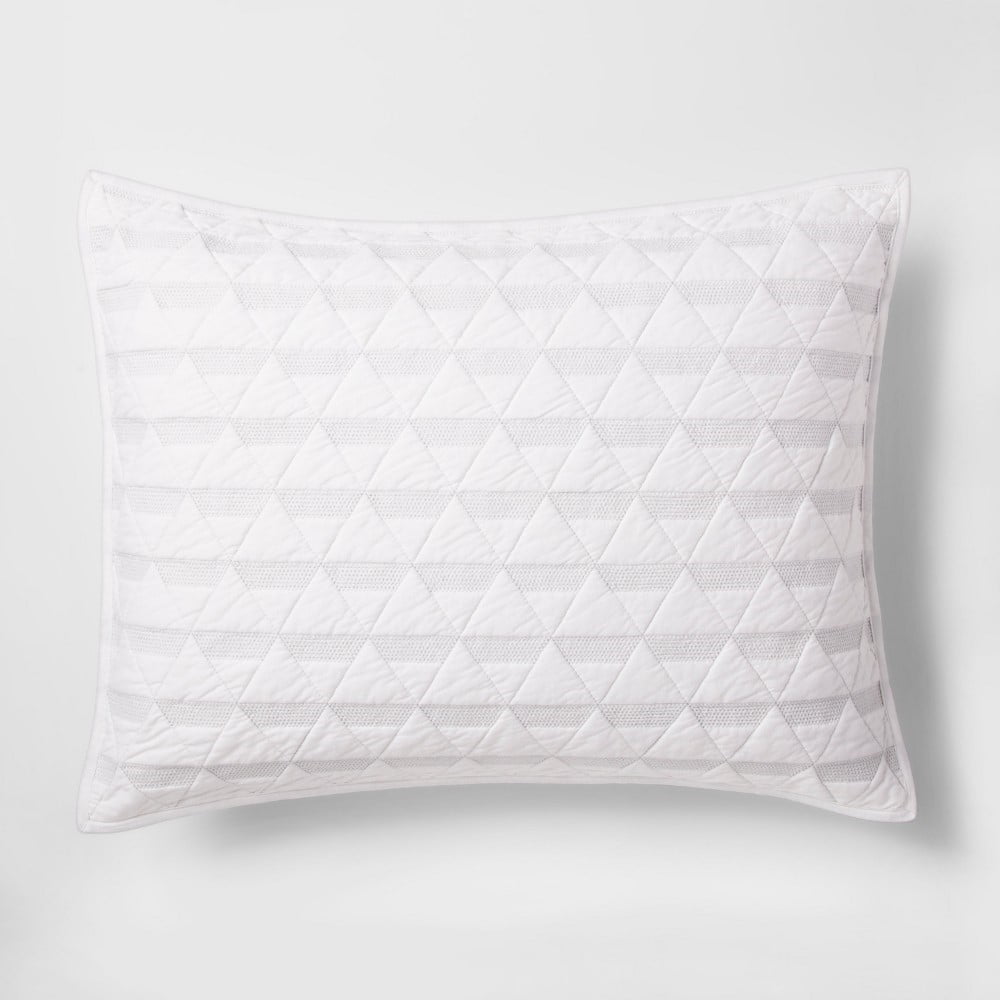 Nate Berkus Triangle Stitched Jersey Pillow Sham Details about   Project 62 