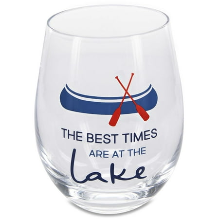 Pavilion Gift The Best Times Are At The Lake Stemless Wine Glass (The Best Stemless Wine Glasses)