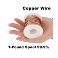 thumbnail image 5 of 99.9% Dead Soft Copper Wire, 18 Gauge/ 1 mm Diameter, 213 Feet/ 65 M, 1 Pound Spool Pure Copper Wire, 5 of 7