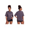 thumbnail image 2 of LMLYSoH Women's Summer T-Shirt Casual Loose Fit Stylish Striped Crew Neck Short Sleeve Drop Shoulder Tops, 2 of 8