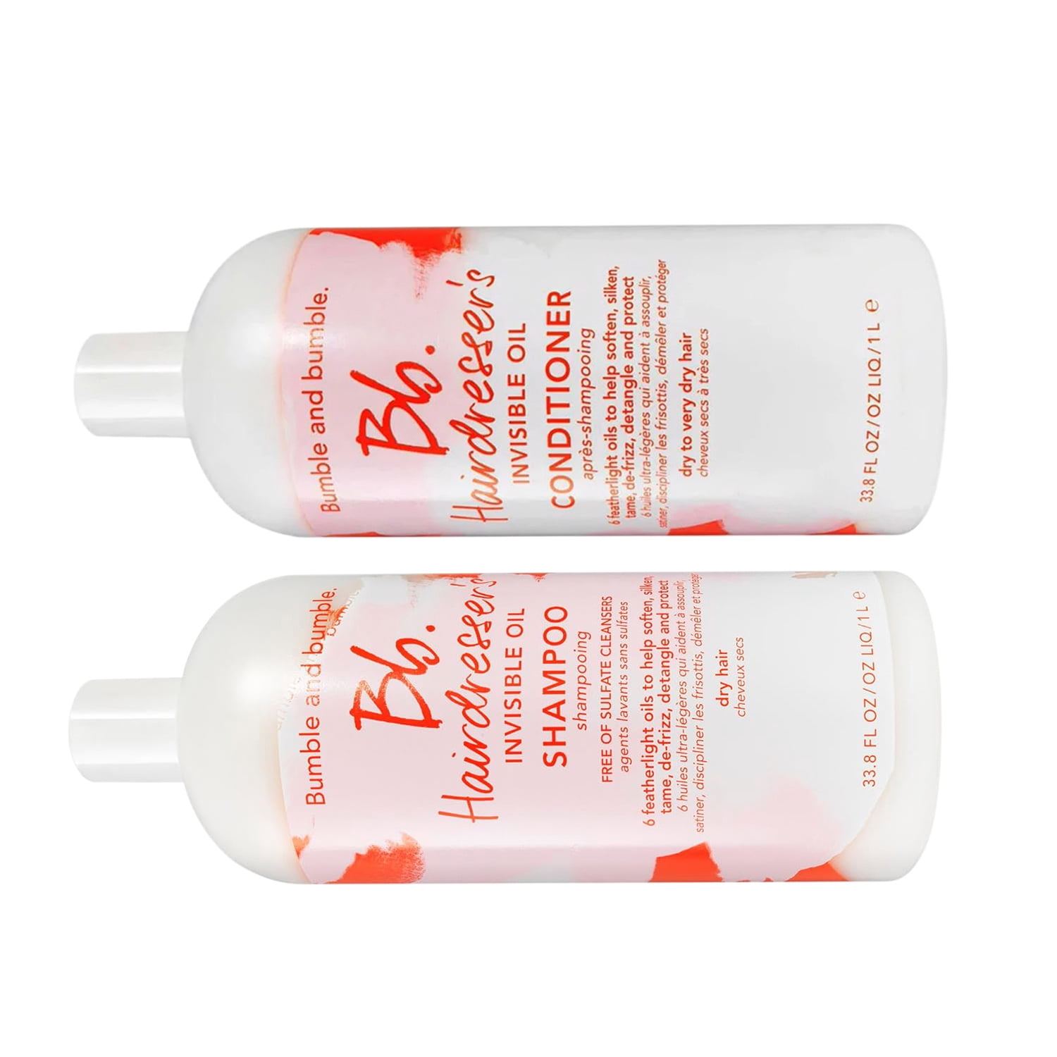 Bumble and Bumble Hairdresser's Invisible Oil Shampoo & Conditioner for Dry Hairs 33.8 oz Each