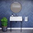 thumbnail image 6 of Claire 30" Console Sink White Basin Black Legs with 8" Widespread Holes, 6 of 6