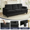 thumbnail image 6 of ZAFLY 82” Deep Seat Couch with Wide Armrest, Oversized Sofas and Couches for Small Space/Living Room - Dark Gray, 6 of 9