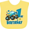thumbnail image 3 of Inktastic 1st Birthday Monster Truck Boys Baby Bib, 3 of 4