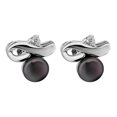thumbnail image 1 of Joyería Pteada Diamante Pendientes de Pers Pta del Perno Prisionero Naturales de Agua Dulce Negro Sunnimix Perla Pendientes de botón, 1 of 5
