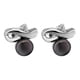 thumbnail image 1 of Joyería Pteada Diamante Pendientes del Perno Prisionero Naturales de Agua Dulce Negro Hugo Perla Pendientes de botón, 1 of 5