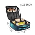 thumbnail image 3 of FORMRS Travel Makeup Bag Large Capacity Train Case Cosmetic Organizer with Adjustable Dividers, Magical Forest Glowing Lights, 3 of 8