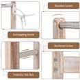 thumbnail image 3 of CHAUKY Towel Rack for Bathroom - 3 Tier Freestanding Towel Racks with Storage Shelf, Wood Hand Towel Drying Stand, Blanket Holder for Living Room, Laundry Room, 18" L x 9" W x 34" H (Light Brown), 3 of 16