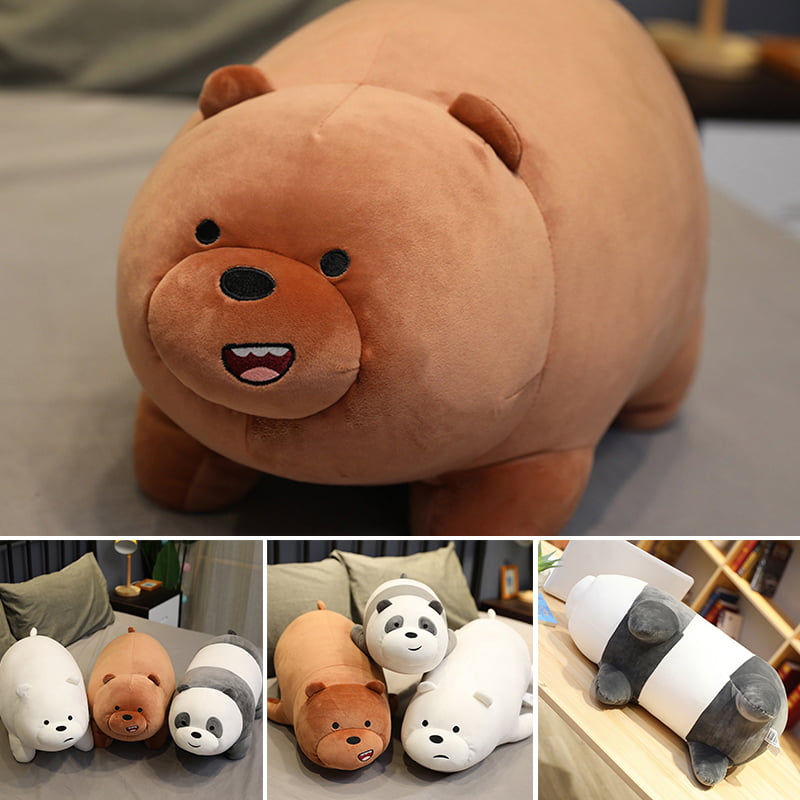 We Bare Bears Plush Doll Ice Bear/Grizzly/Panda Stuffed Toy The Three Bare Bears  Cartoon Figure Cushion Ornament for Kid New 