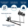 thumbnail image 2 of Eaz Lift Weight Distribution Hitch 48056 Fully Assembled; Round Bar; 600 Pound Tongue Weight; With Shank; With Sway Control and 2-5/16 Inch Hitch Ball; With 2-5/16 Inch Hitch Ball, 2 of 8