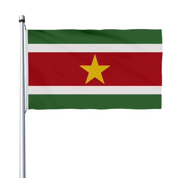 Aihccy Suriname Flag with Brass Grommets Size - 3x5Ft