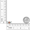 thumbnail image 6 of Gem Stone King 10K White Gold Ecstasy Mystic Topaz and Blue Diamond 3-Stone Ring for Women | 1.20 Cttw | Round 6MM | Gemstone November Birthstone | Size 5, 6 of 6