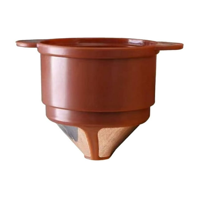Double Layer Stainless Steel Coffee Filter Reusable Metal Mesh Cone For Pour Over Drip Coffee Maker No Paper Filter Needed 4.7 Inches Height