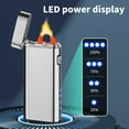thumbnail image 4 of Technology Alloy Body LED Power Display High Power Lightweight and Portable Can Be Illuminated Windproof USB Charging Lighter, 4 of 6