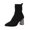 Black, variant on Women's Orthopedic Slip On Sock Boots, Chunky Heel Knit Ankle Booties, Arch Support Office Evening Party Daily Dress Heeled Boots Red