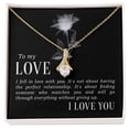 thumbnail image 2 of To My Love I Fell in Love Alluring Ribbon Necklace Message Card, 2 of 7
