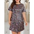 thumbnail image 1 of RWJDXD Robe à Col Rond Imprimée Numérique 3d Série Géométrique à Manches Courtes Ample Transfrontalière Aliexpress en Gros WQ6, 1 of 1