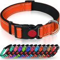 thumbnail image 1 of Taglory Collar De Perro Reflectante Con Hebilla De Bloqueo De Seguridad Collares De Nylon Ajustables Para Mascotas Para Perros Medianos Mujer Hombre Naranja M, 1 of 1