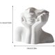 thumbnail image 3 of Jarrón de cerámica humana con forma de cuerpo, jarrón artístico escandinavo para decoración del hogar, jarrón de cerámica blanca, 1 pieza JM, 3 of 5
