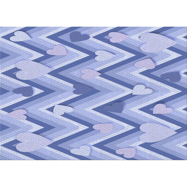 Ahgly Company Machine Washable Indoor Rectangle Transitional Blue Angel Blue Area Rugs, 6' x 9'