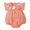 Pink, variant on Girls Jumpsuit Sleeveless Square Neck Floral Print Ruffle Ruched Lightweight Romper for Daily Wear Girls Rompers Pink 6 Months-9 Months