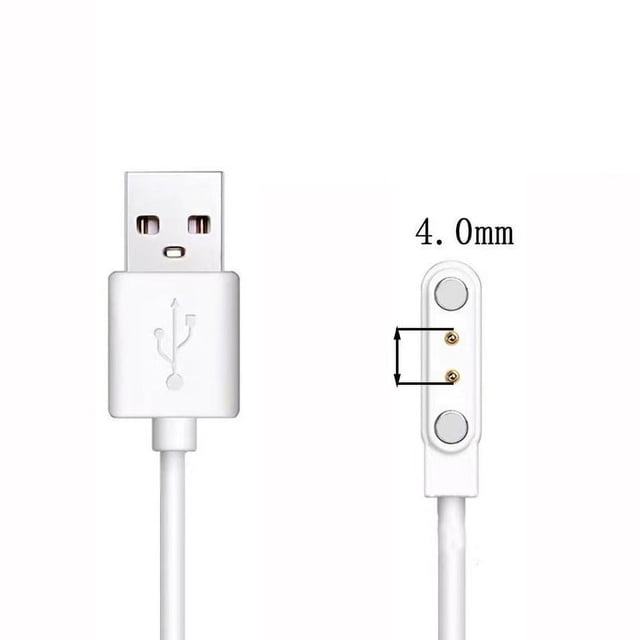 Yimiti High-Quality Magnetic Charging Cable For Q12 Kids Smartwatch,2Pin 4.0Mm
