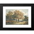 thumbnail image 2 of Alexandre Calame 14x11 Black Modern Framed Museum Art Print Titled - Trees, Tracks and Figures (1834), 2 of 5