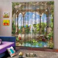 thumbnail image 4 of Rideau avec Motif Vue sur la Mer Décoration Rideau Imprimé Lavable en Machine, 4 of 8