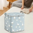 thumbnail image 6 of SHENGXINY Cute Print Clothes Organizer Storage Bags, Moving Bedroom Storage Bag for Closet, Dorm, Pillows, Bedding, Clothes, Toys Blue 27.5x19.6x19.6in, 6 of 7