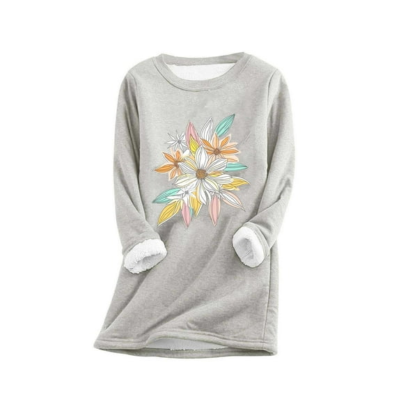 Hvot&aat Women's Lamb Wool Warm Base Top Soft Crew Neck Long Sleeve Pullover Loungewear Tunic Tops Underwear