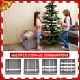 thumbnail image 2 of Christmas Ornament Storage Box with Dividers Christmas Balls Storage Containers with Zipper, Holiday Ornaments Storage Container for Xmas, Christmas Decoration Storage Organizer(64 Ball,Grey and Red), 2 of 8