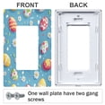 thumbnail image 3 of Yayeee Rocker Switch Wall Plate 2-Gang 4.7"x4.6" Home Decorative Outlet Cover, Easter Bunny Pattern, 3 of 6