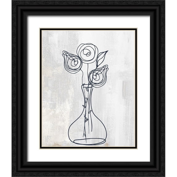 Sommers, Mindy 26x32 Black Ornate Wood Framed with Double Matting Museum Art Print Titled - Rosettes